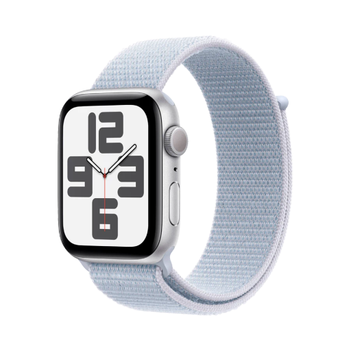 Apple Watch SE GPS Gen.2 (2024), 44mm, Sport Loop "Blue Cloud", Silver